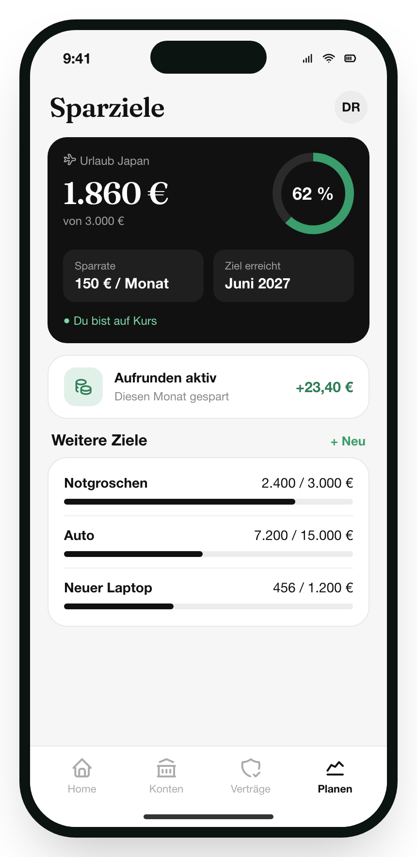 Centora App: Sparziele