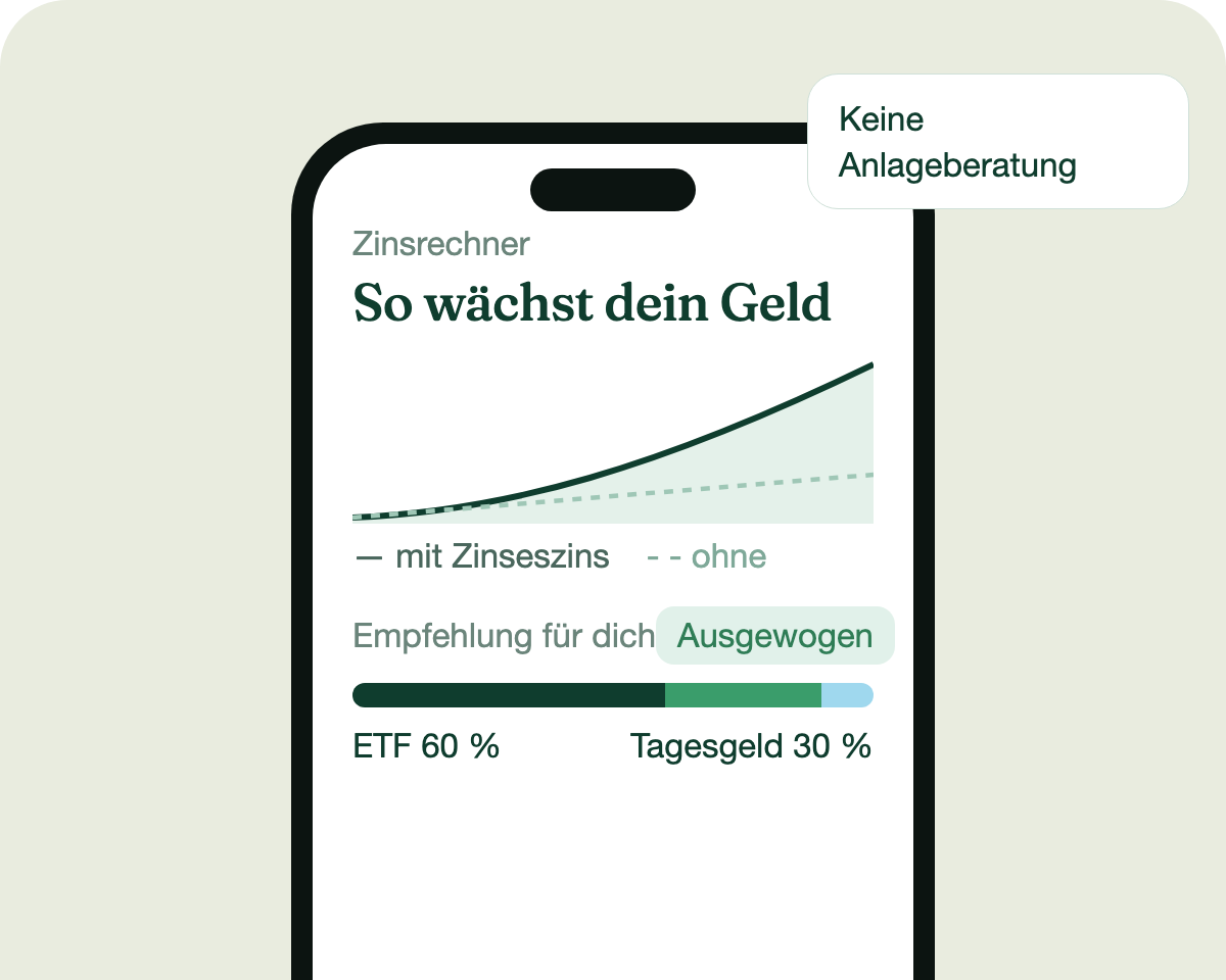 Centora App: Zinsrechner mit Empfehlung